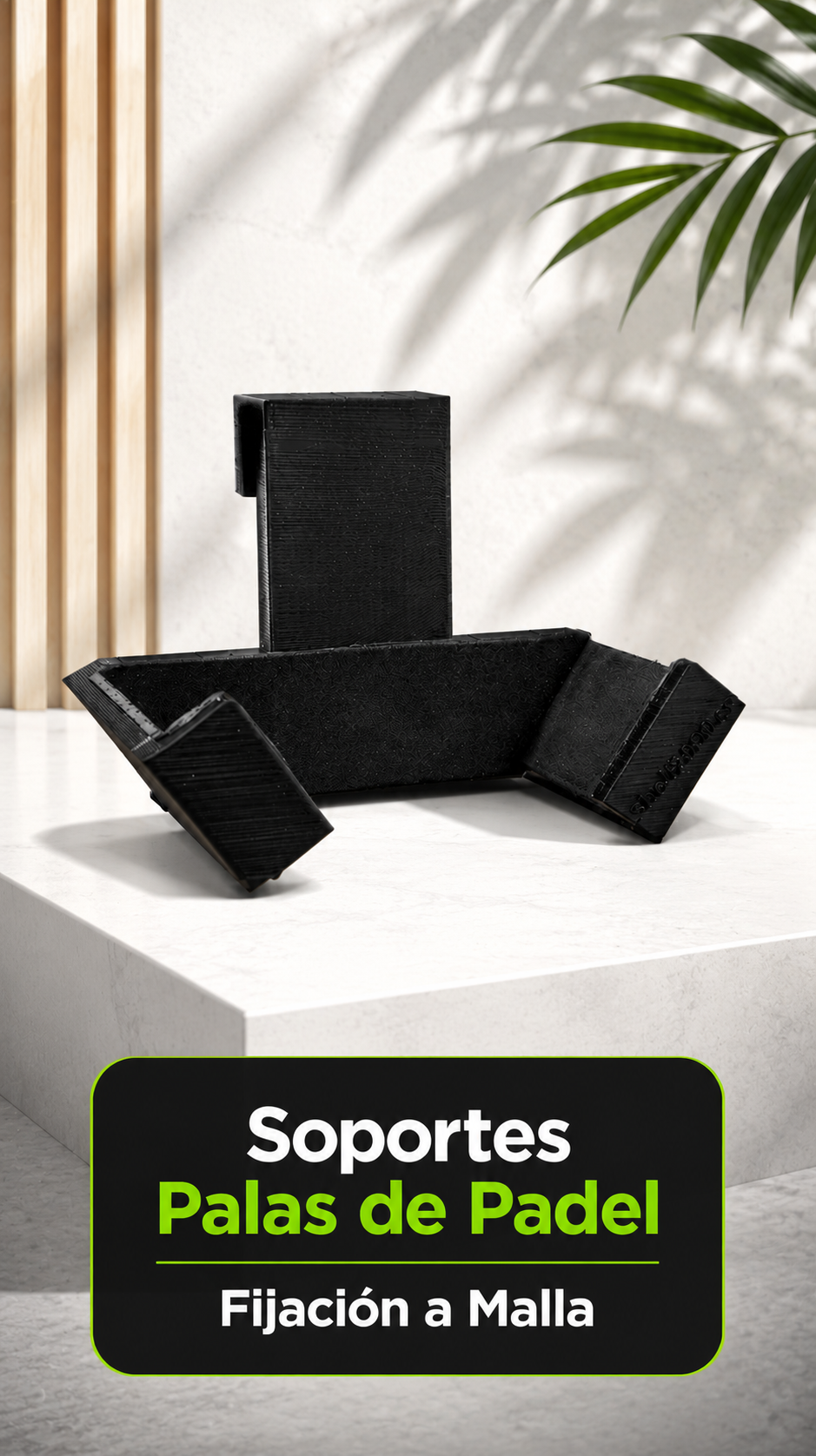Soportes Palas Padel para Malla